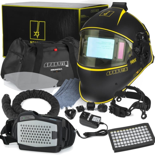 Przyłbica spawalnicza z nawiewem